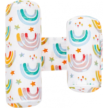 Подушка (валик-позиционер для боковой поддержки) AMAROBABY NATURE ANATOMY с лузгой гречихи (Rainbow)