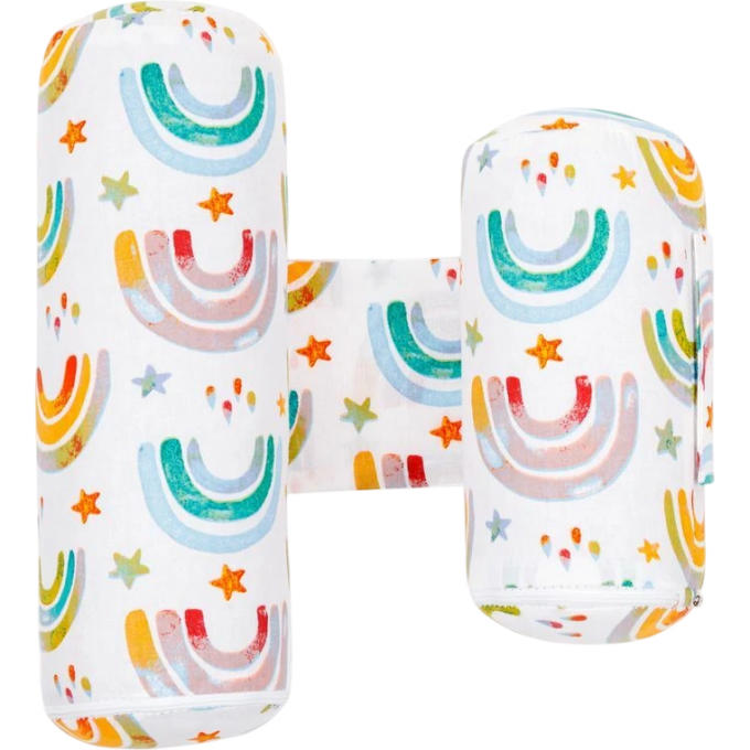 Подушка (валик-позиционер для боковой поддержки) AMAROBABY NATURE ANATOMY с лузгой гречихи (Rainbow) AMARO-40NA-RB
