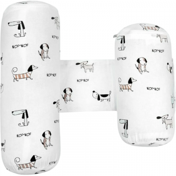 Подушка (валик-позиционер для боковой поддержки) AMAROBABY NATURE ANATOMY с лузгой гречихи (Собачки)