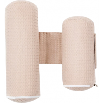 Подушка (валик-позиционер для боковой поддержки) AMAROBABY NATURE WAFFLE с лузгой гречихи, бежевый