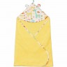 Полотенце детское с уголком AMAROBABY CUTE LOVE ЖИРАФИКИ, желтое AMARO-54CL-GG