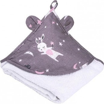 Полотенце детское с уголком AMAROBABY CUTE LOVE PRINCESS, белое, 90х90 см