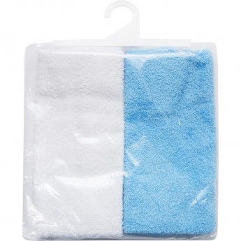 Полотенце (салфетка) для кормления AMAROBABY SOFT CARE в наборе 2 шт. (белый/голубой)