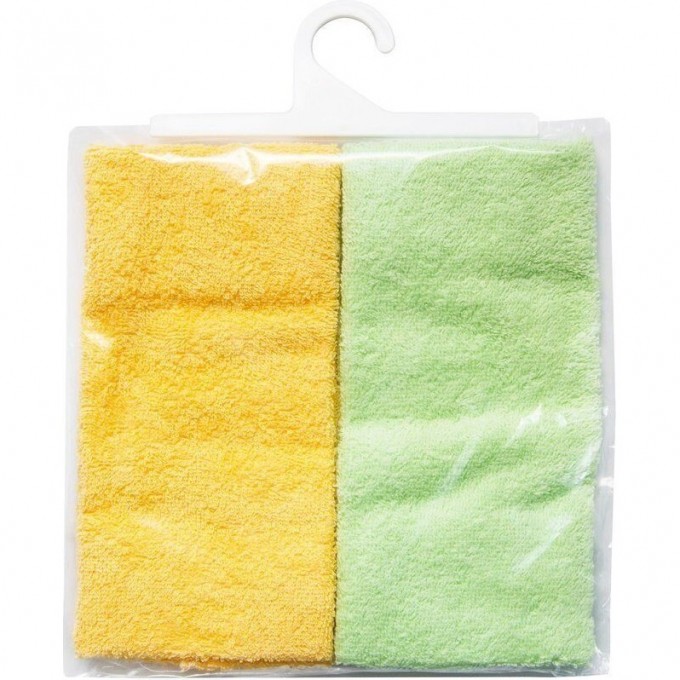 Полотенце (салфетка) для кормления AMAROBABY SOFT CARE в наборе 2 шт. (жёлтый/зелёный) AMARO-5402SC-JZ0