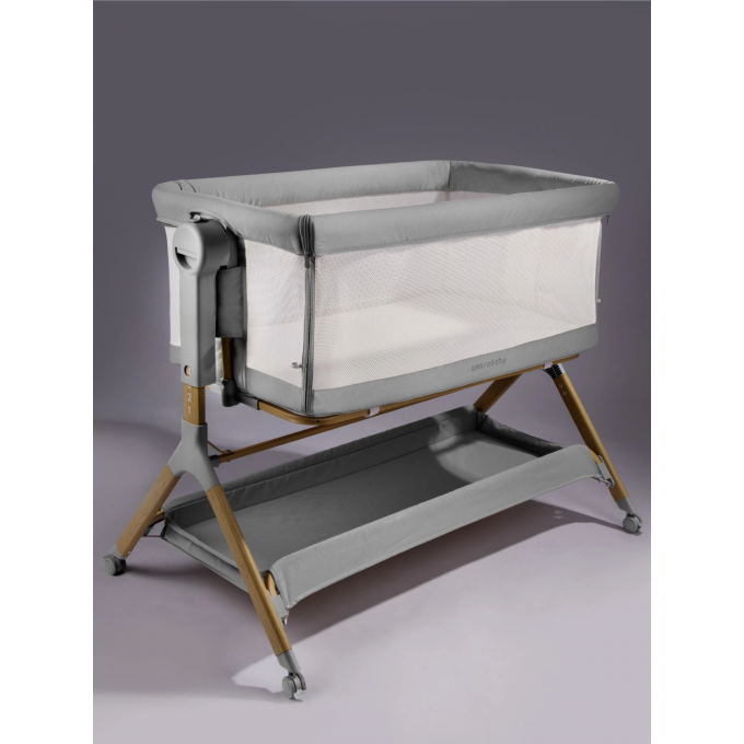 Приставная люлька механическая AMAROBABY CARE светло-серый AB25-38CARE/56