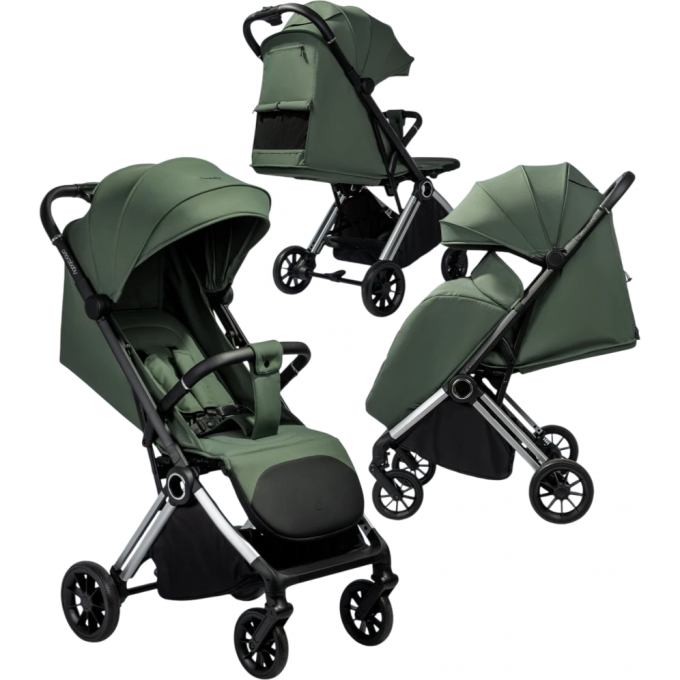 Прогулочная коляска AMAROBABY HANDY зеленый/серебряный AB25-10HANDY/1330