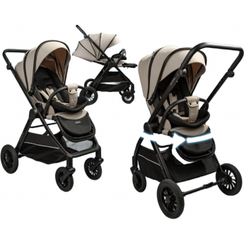 Прогулочная коляска AMAROBABY SOMNIUM с реверсивным блоком бежевый Прогулочная коляска AMAROBABY SOMNIUM с реверсивным блоком бежевый