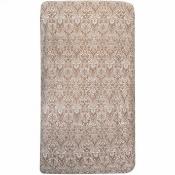 Простыня на резинке AMAROBABY, ДАМАСК кофе, бязь, на овальный и прямоугольный матрасы, 125х75х12см