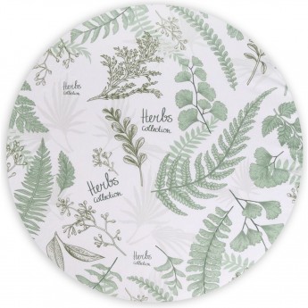 Простыня на резинке AMAROBABY EXCLUSIVE SOFT COLLECTION , ПАПОРОТНИКИ, круглая 75х75х12 см