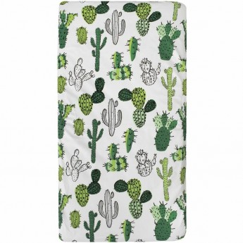 Простыня на резинке AMAROBABY, КАКТУСЫ, бязь, 125х75х12 см