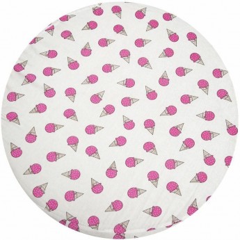 Простыня на резинке AMAROBABY МОРОЖЕНОЕ фкусия, бязь, круглая, 75х75х12 см