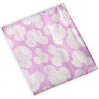 Простыня на резинке AMAROBABY МЫШОНОК, розовый, на овальный и прямоугольный матрасы, бязь, 125х75х12см
