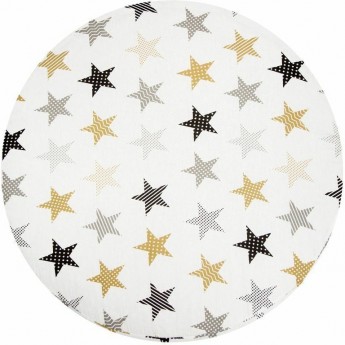 Простыня на резинке AMAROBABY ЗВЕЗДЫ ПЭЧВОРК, круглая, бязь, 75х75х12 см