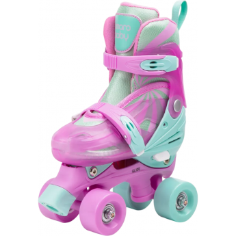 Ролики AMAROBABY DREAM раздвижные, бирюзовый/фуксия, размер 30-33