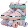 Ролики AMAROBABY GLORY раздвижные со светящимися колесами, бирюзовый/оранжевый, р. 26-29 AB24-35GL/1805-26