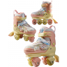 Ролики AMAROBABY MAGIC многофункциональные 3 в 1 со светящимися колесами, желтый/коралловый, размер 27-30 AB25-35MC/0424-27