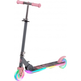 Самокат детский двухколёсный AMAROBABY BLOOM серый/розовый