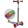 Самокат трехколёсный с подсветкой AMAROBABY FLASH коричневый AB25-27FLA12
