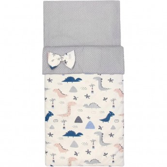 Спальный мешок детский AMAROBABY MAGIC SLEEP LITTLE DINO, бежевый/серый