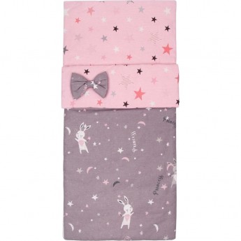 Спальный мешок детский AMAROBABY MAGIC SLEEP PRINCESS, серый/розовый