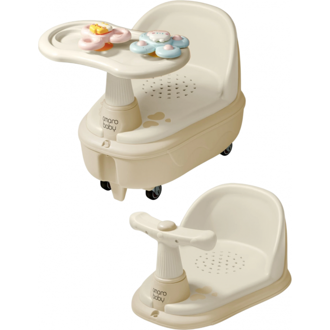 Толокар детский 2в1 с сиденьем для купания AMAROBABY SWIMMY бежевый AB25-7SW/03