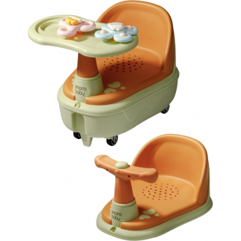 Толокар детский 2в1 с сиденьем для купания AMAROBABY SWIMMY зеленый/коричневый